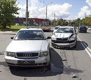 Avarijos vietoje Vilniuje, L.Asanavičiūtės g.