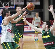 Lietuvos krep&scaron;inio rinktinės treniruotė