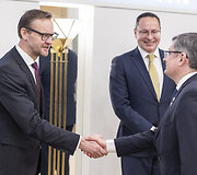 Moldovos Parlamento vadovas Igoris Grosu susitiko su Seimo Pirmininke Viktorija Čmilyte-Nielsen