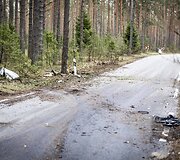 Karačiūnų gatvėje BMW atsitrenkė į medį