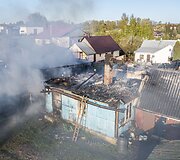 Didelis gaisras Nemėžyje