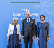NATO valstybių lyderiai rinkosi į i&scaron;kilmingą vakarienę Prezidentūroje