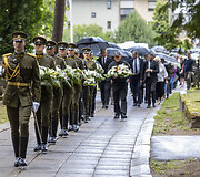 Medininkų žudynių pagerbimo ceremonija Antakalnio kapinėse