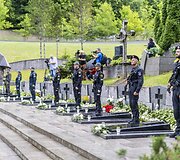 Medininkų žudynių pagerbimo ceremonija Antakalnio kapinėse