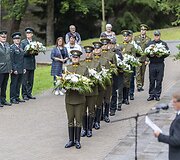 Medininkų žudynių pagerbimo ceremonija Antakalnio kapinėse