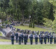 Medininkų žudynių pagerbimo ceremonija Antakalnio kapinėse