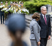 Medininkų žudynių pagerbimo ceremonija Antakalnio kapinėse