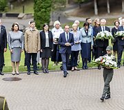 Medininkų žudynių pagerbimo ceremonija Antakalnio kapinėse