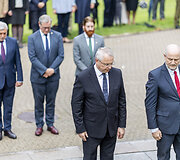 Medininkų žudynių pagerbimo ceremonija Antakalnio kapinėse