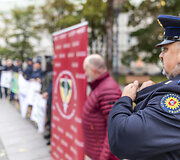 Pareigūnai protestavo prie LR Vyriausybės