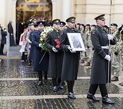 Pulkininko J. Vitkaus-Kazimieraičio laidotuvių ceremonija