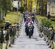 Pulkininko J. Vitkaus-Kazimieraičio laidotuvių ceremonija