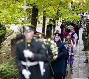 Pulkininko J. Vitkaus-Kazimieraičio laidotuvių ceremonija