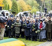 Pulkininko J. Vitkaus-Kazimieraičio laidotuvių ceremonija