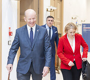 Lenkijos ambasadorius Lietuvoje Konstanty Radziwiłł susitiko su  Lietuvos užsienio reikalų viceministre Jovita Neliup&scaron;iene
