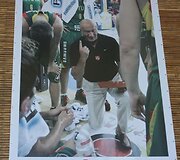 Lietuvos vyrų krep&scaron;inio rinktinės fotografo Tomo Tumalovičiaus parodos atidaryme dalyvavo ne tik rinktinės sirgaliai, tačiau ir patys krep&scaron;ininkai.