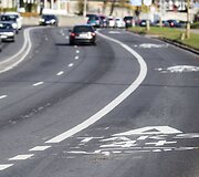 Vilniaus gatvėse padaugėjo vie&scaron;ajam transportui skirtų eismo juostų.