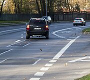 Vilniaus gatvėse padaugėjo vie&scaron;ajam transportui skirtų eismo juostų.