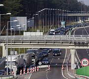 Spūstis link kelio į Alytų ir Druskininkus.