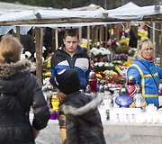 Visų &Scaron;ventųjų diena Vilniaus kapinėse.