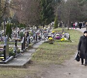 Visų &Scaron;ventųjų diena Vilniaus kapinėse.
