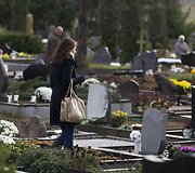 Visų &Scaron;ventųjų diena Vilniaus kapinėse.