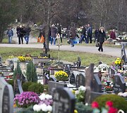 Visų &Scaron;ventųjų diena Vilniaus kapinėse.
