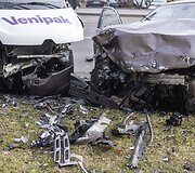 BMW ir &bdquo;Venipak&ldquo; mikroautobuso avarija Vilniuje