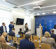 Marija Pejčinović Burić, Gabrielius Landsbergis