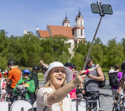 Laisvės partija i&scaron;bando Vilniaus dviračių takus