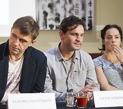 J. Vachtangovo teatro gastrolių Vilniuje pristatymas.
