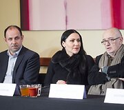 J. Vachtangovo teatro gastrolių Vilniuje pristatymas.