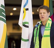 &bdquo;Audimas&ldquo; pristatytė Lietuvos olimpiečių, kovosiančių Sočio žiemos olimpinėse žaidynėse aprangą.