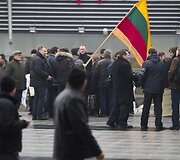 &bdquo;Vilniaus vie&scaron;ojo transporto&ldquo; darbuotojų mitingas.