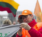 &bdquo;Vilniaus vie&scaron;ojo transporto&ldquo; darbuotojų mitingas.