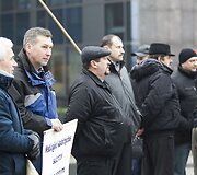 &bdquo;Vilniaus vie&scaron;ojo transporto&ldquo; darbuotojų mitingas.