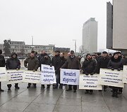 &bdquo;Vilniaus vie&scaron;ojo transporto&ldquo; darbuotojų mitingas.
