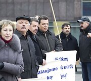 &bdquo;Vilniaus vie&scaron;ojo transporto&ldquo; darbuotojų mitingas.