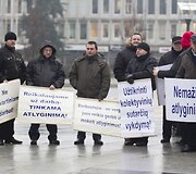 &bdquo;Vilniaus vie&scaron;ojo transporto&ldquo; darbuotojų mitingas.