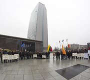 &bdquo;Vilniaus vie&scaron;ojo transporto&ldquo; darbuotojų mitingas.