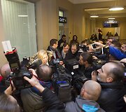 Rūtos Meilutytės sutikimas Vilniaus oro uoste.