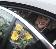Rūtos Meilutytės sutikimas Vilniaus oro uoste.