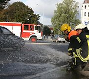 Ugniagesių pratybos penktadienio rytą Vilniaus centre sukėlė nerimo sostinės gyventojams.