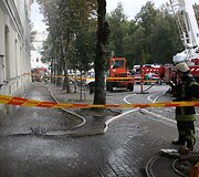 Ugniagesių pratybos penktadienio rytą Vilniaus centre sukėlė nerimo sostinės gyventojams.