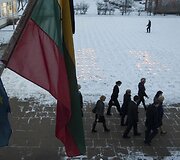 Laisvės gynėjų dienos proga prezidentė Dalia Grybauskaitė lankėsi Vilniaus &bdquo;Ryto&ldquo; progimnazijoje.