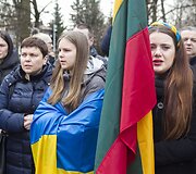 Prie Rusijos ambasados mitingas prie&scaron; Rusijos agresiją.