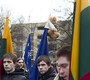 Prie Rusijos ambasados mitingas prie&scaron; Rusijos agresiją.