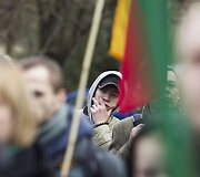 Prie Rusijos ambasados mitingas prie&scaron; Rusijos agresiją.