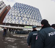 Naujasis policijos pastatas &scaron;alia Pilaitės pr.