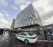 Naujasis policijos pastatas &scaron;alia Pilaitės pr.